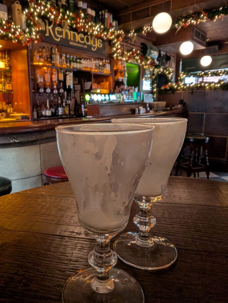 Two empty glasses