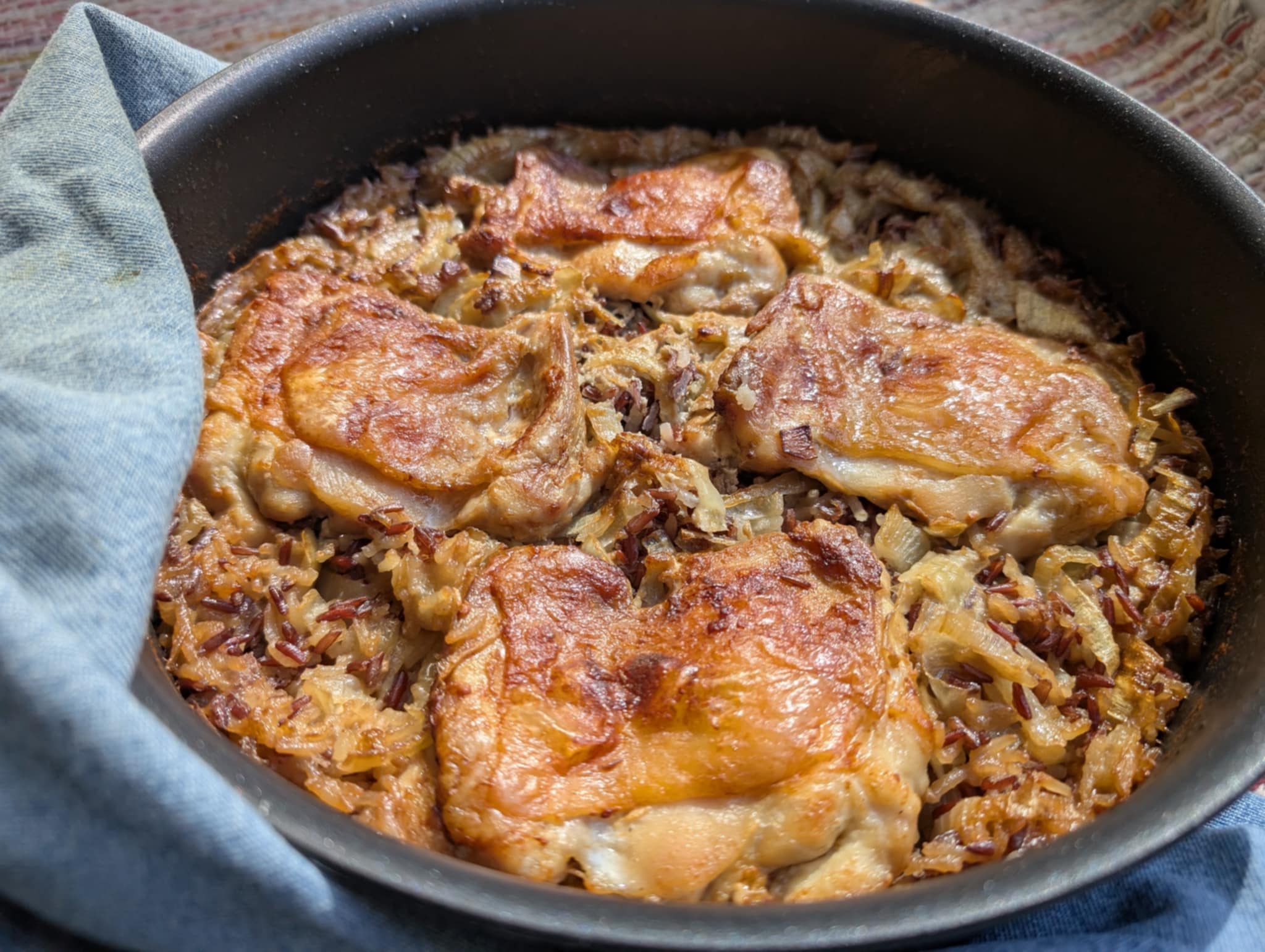photo of golden brown food in a pan